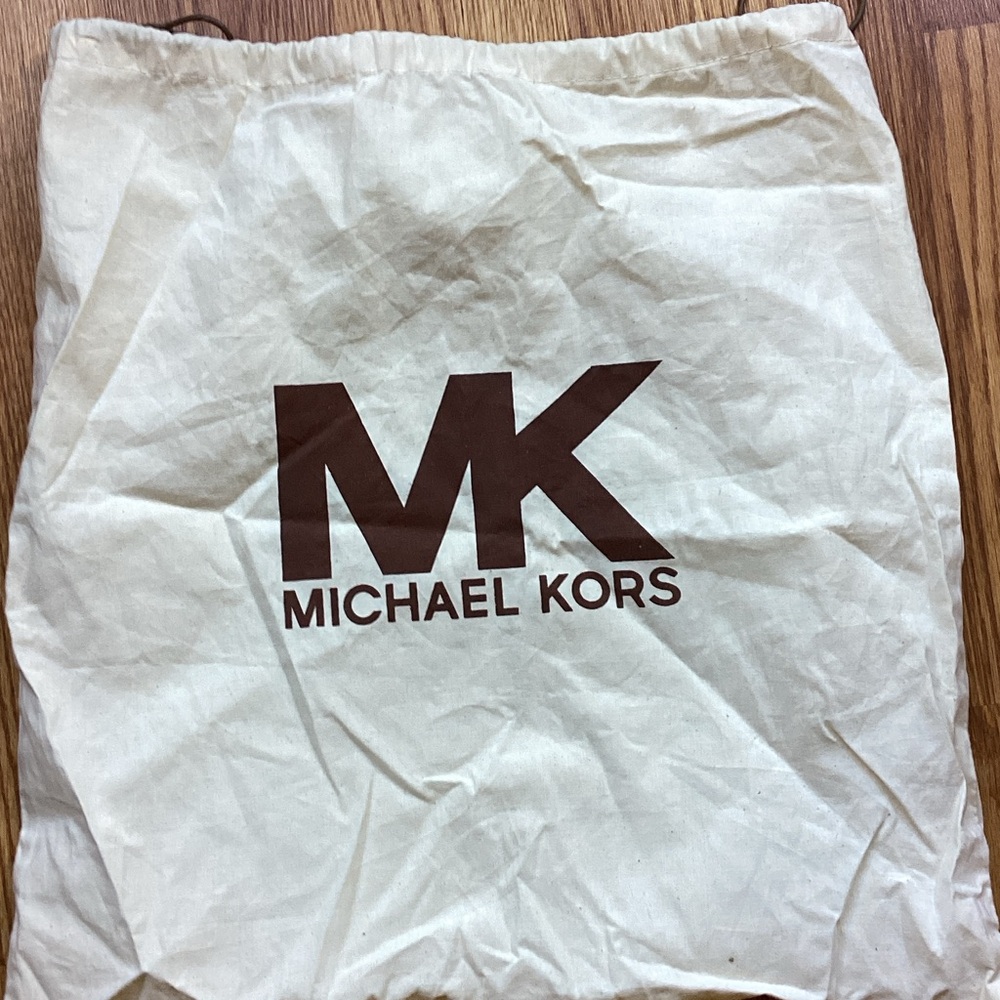 Michael Kors Cream Dust Bag with Brown MK Logo